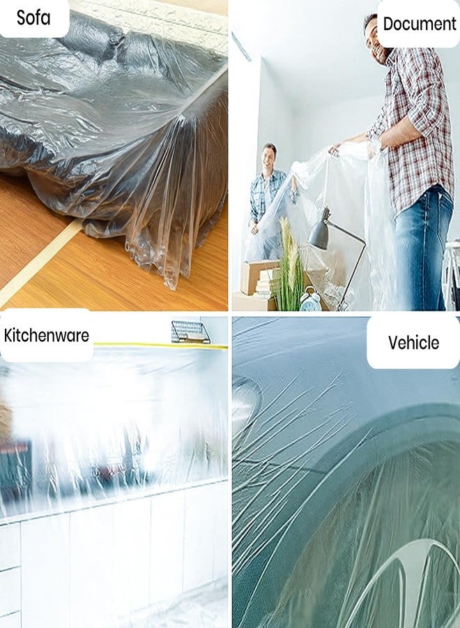 Oblivion Tarpaulin Sheet Waterproof 1 Pc - Thick Disposable Plastic Cover, Dustproof Protective Sheet for Furniture & Home Appliance, Waterproof & Tear-Resistant for Moving, Painting & Storage (Small) - Image 4